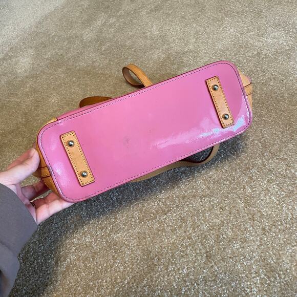 Dooney & Bourke Pink Patent Leather Tote Bag Designer Girly Glenda Purse GUC - Picture 6 of 11